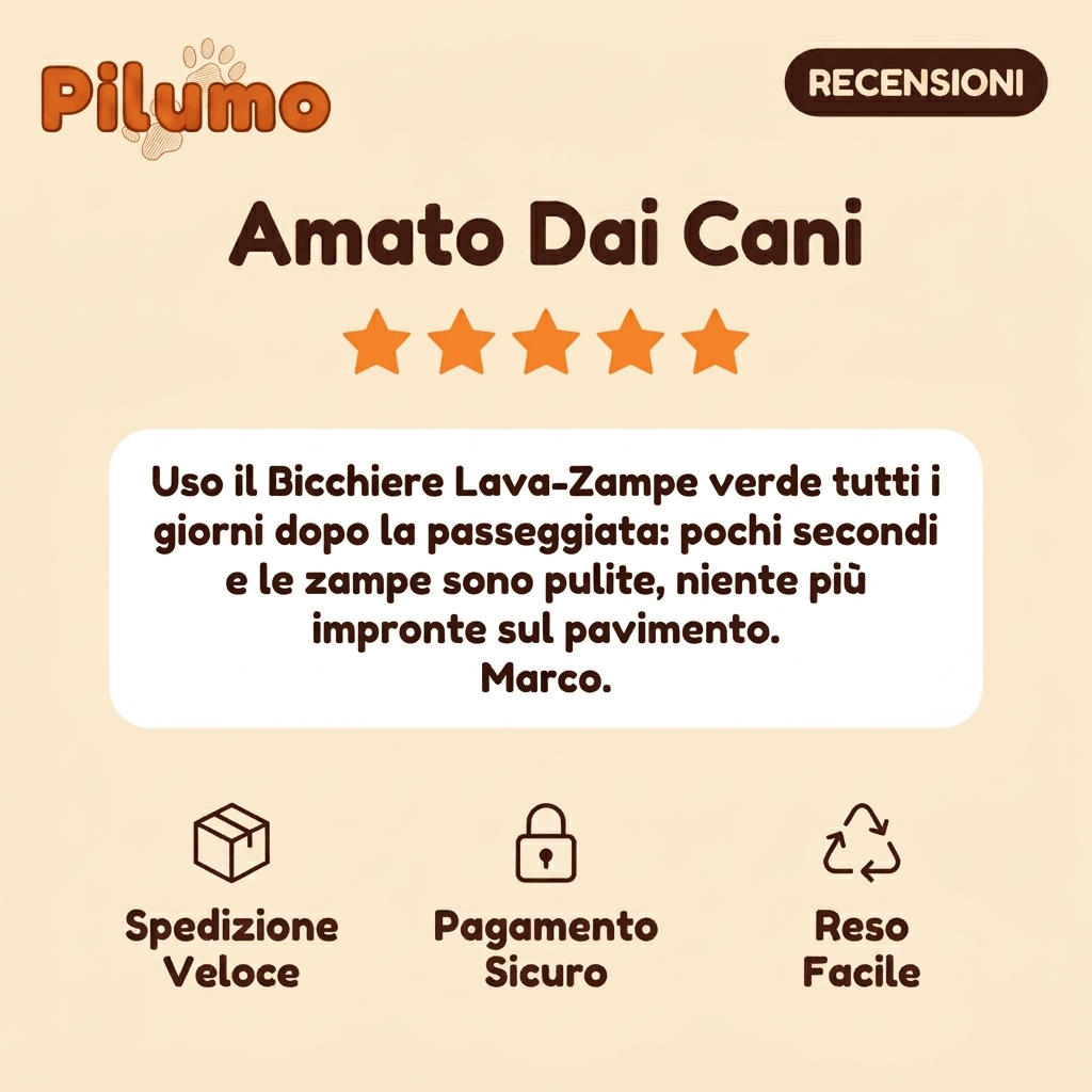 Bicchiere Lava-Zampe verde - recensioni clienti