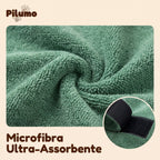 Dettaglio microfibra e chiusura accappatoio Pilumo