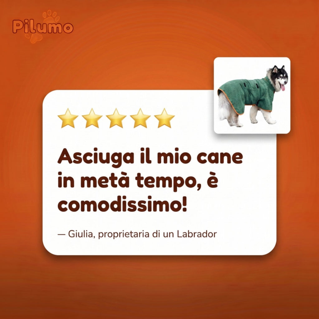 Recensione cliente accappatoio asciugamano Pilumo