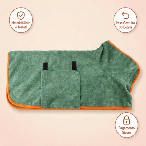 Accappatoio Asciugamano in Microfibra Pilumo - Verde Studio