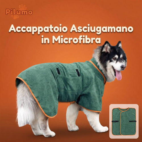 Accappatoio Asciugamano in Microfibra Pilumo, senza cappuccio - vista principale