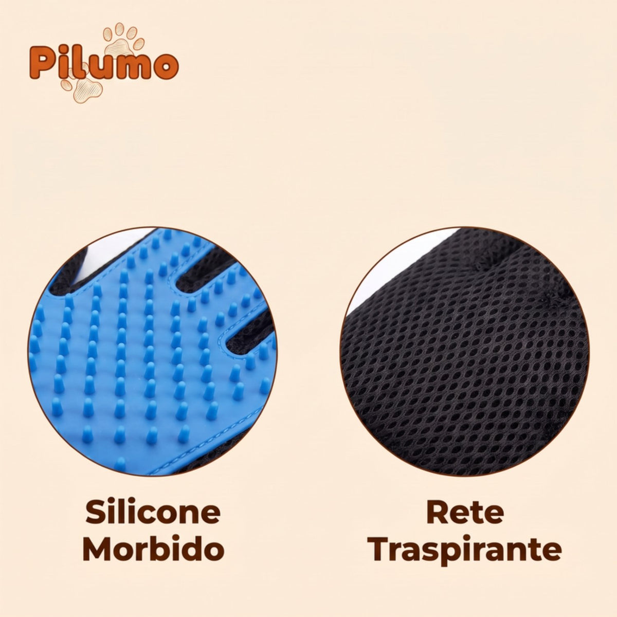 Dettagli materiali guanti Pilumo