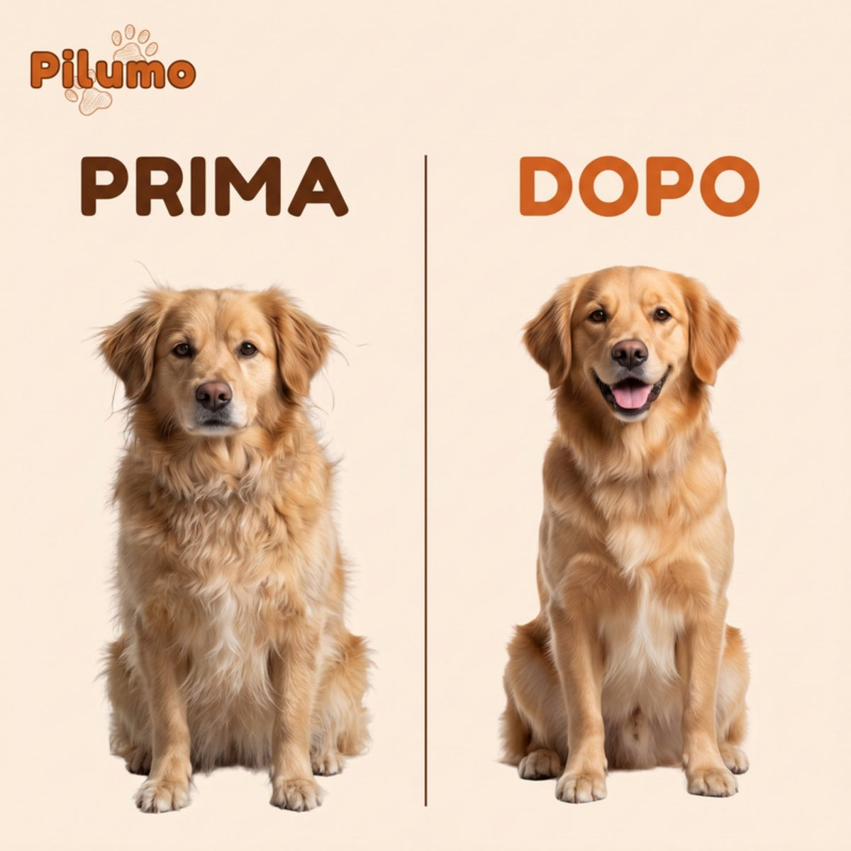 Prima e dopo l'uso dei guanti Pilumo