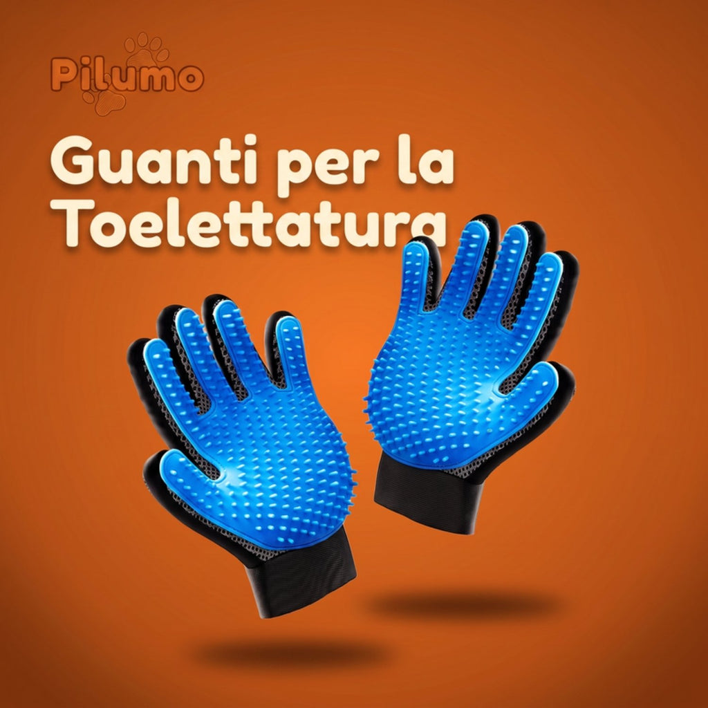 Guanti per la toelettatura Pilumo