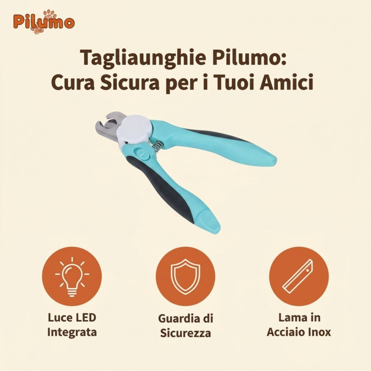 Dettagli prodotto tagliaunghie Pilumo