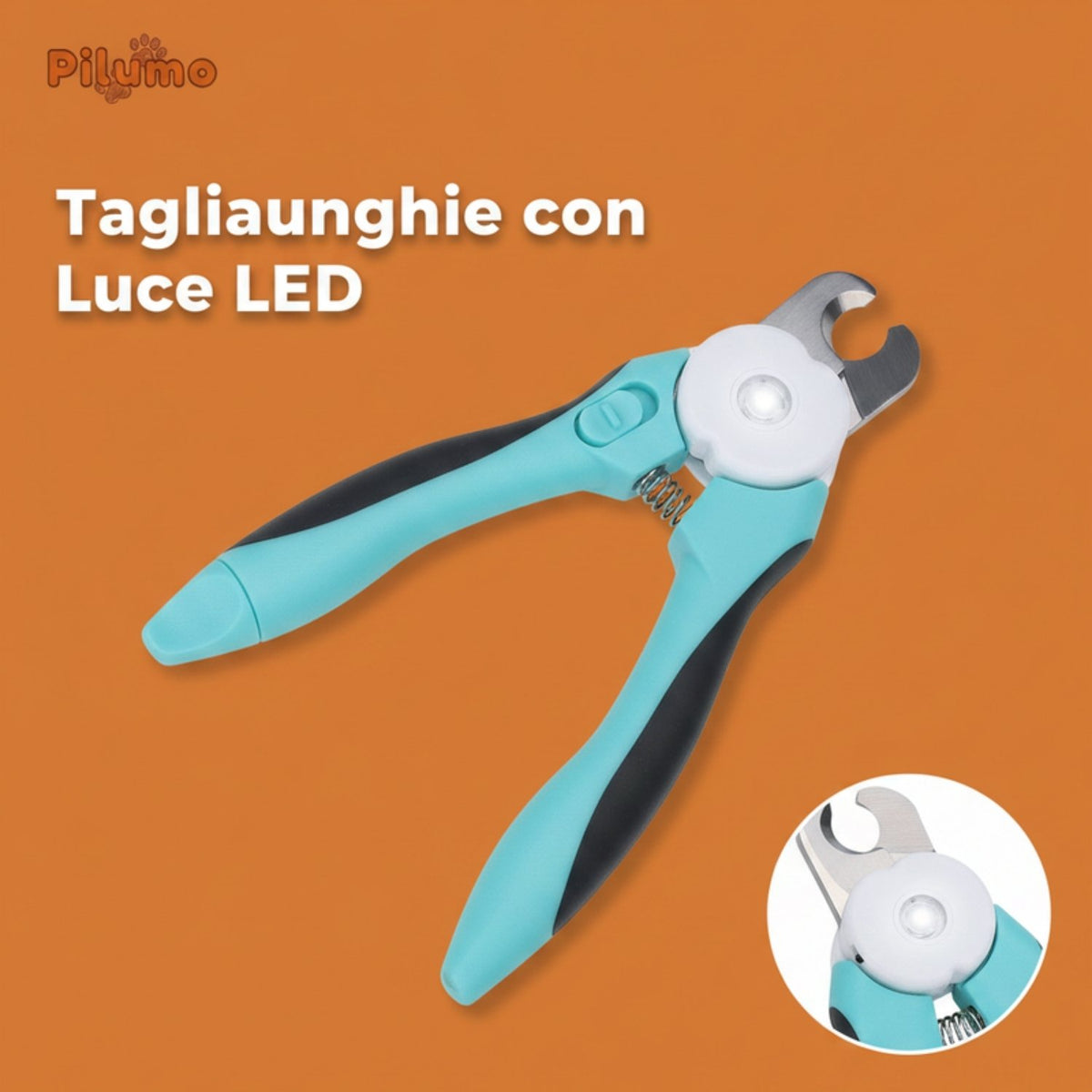 Tagliaunghie con Luce LED e Guardia di Sicurezza Pilumo - vista principale